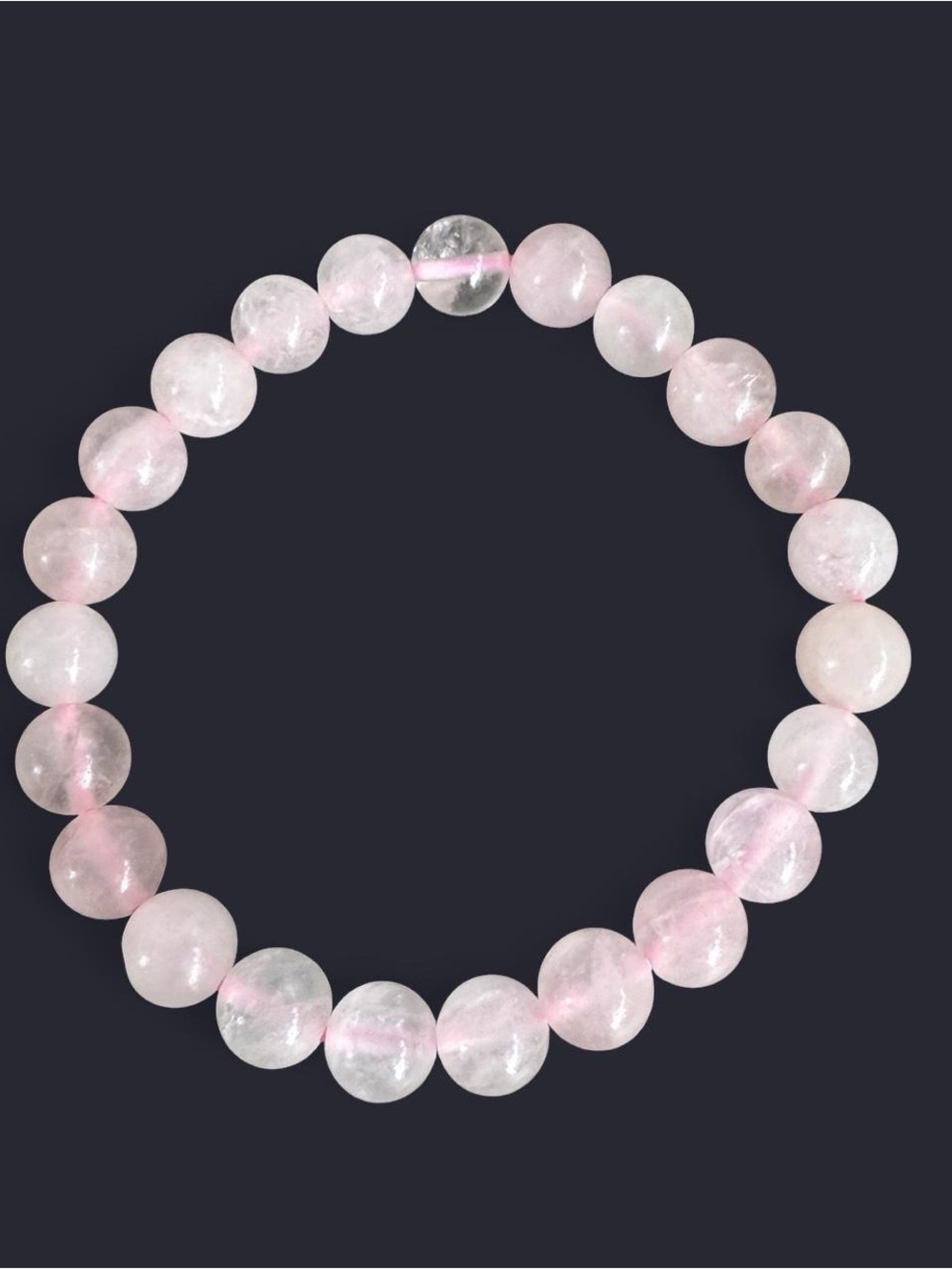 Rose Quartz Gemstone Bead Bracelet 8mm